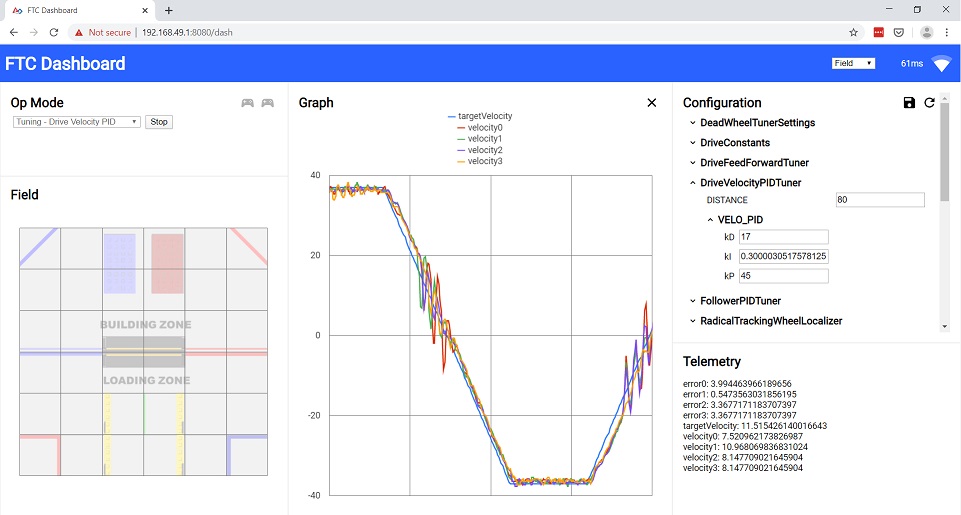 Image depicting FTC Dashboard in the browser